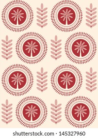Indian tribal Painting. Warli Painting seamless pattern