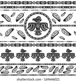 Indian tribal pattern background vector illustration