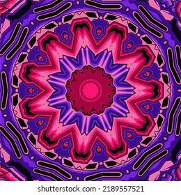 Indian tribe seamless ethnic design. Colorful mandala pattern