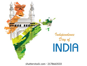 Indian Tricolor background for celebration of Indpenedence Day of India  .Vector illustration