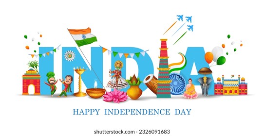 Indian Tricolor background for celebration of Indpenedence Day of India .Vector illustration