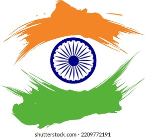 Indische Trikolore-Flagge Hintergrund für den Unabhängigkeitstag. Website-Banner und Grußkartendesign-Vorlage.