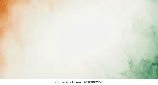 Indian tricolor flag orange and green Abstract background watercolor textured: independence day, republic day, A vibrant horizontal, saffron, white, symbolizes unity, and national pride day