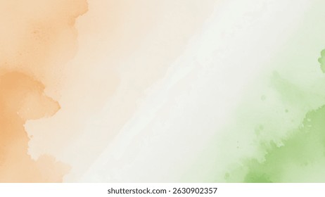 Indian tricolor flag orange and green Abstract background watercolor textured: independence day, republic day, A vibrant horizontal, saffron, white, symbolizes unity, and national pride day
