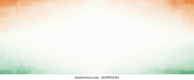 Indian tricolor flag orange and green Abstract background watercolor textured: independence day, republic day, A vibrant horizontal, saffron, white, symbolizes unity, and national pride day