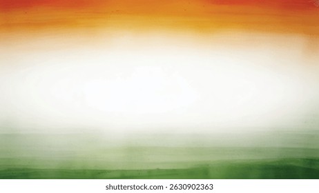 Indian tricolor flag orange and green Abstract background watercolor textured: independence day, republic day, A vibrant horizontal, saffron, white, symbolizes unity, and national pride day