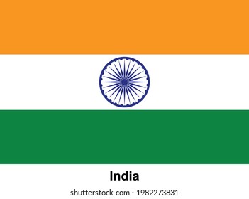 Diseño vectorial de bandera tricolor indio