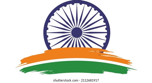 Diseño de vectores de bandera tricolor indio