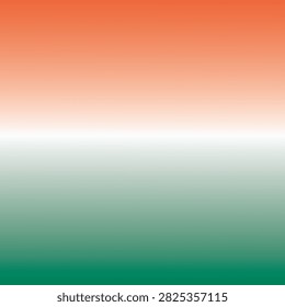 Indian tricolor gradient background with saffron, white and green horizontal bands, patriotic abstract design symbolizing India, unity and national pride.