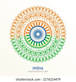 Indian Tricolor Mandala Vector Independence Day