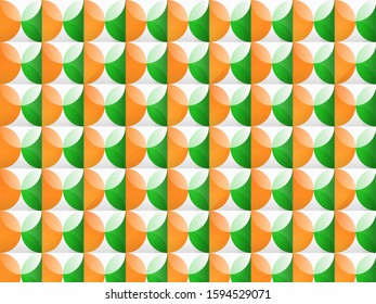 Fondo del patrón de patrón de círculo dominante de color tricolor indio.