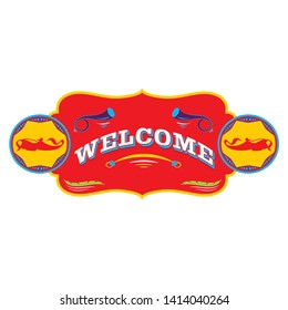 Indian truck art, Welcome - Vector for indian marriage ceremony. Indian Marriage decoration - Vector