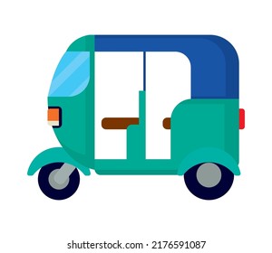 Indian Tuk Tuk Icon On White Background