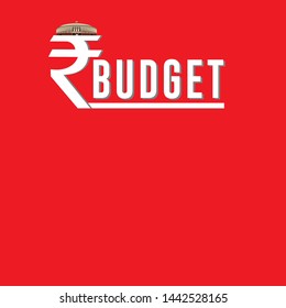 Indian union budget , Indian economy, finance, red abstract background, illustration

