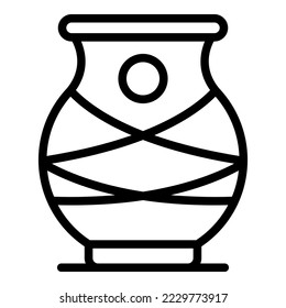 Indian vase icon outline vector. Travel west. Sky tourism