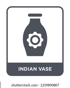 indian vase icon vector on white background, indian vase trendy filled icons from India and holi collection, indian vase simple element illustration