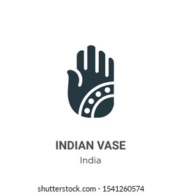 Indian vase vector icon on white background. Flat vector indian vase icon symbol sign from modern india collection for mobile concept and web apps design.