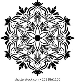 Ilustración de diseño de mandala de Vector indio