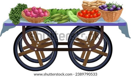 Indian Vegetable cartwheel  with fresh Vegetables