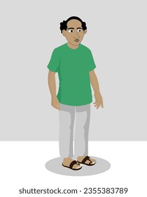 Indian village 2d cartoon character design