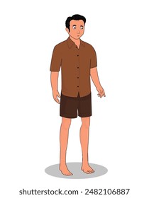 A indian village boy cartoon character design for 2d animation video