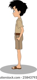 indian village boy cartoon character design
