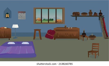 Indian Village Home Interior, Room Interior, Indian Interior, Poor House Interior