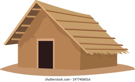 Indian Village Hut and Simple house - Vector