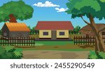 Indian village landscape, Farmer hut, poor mud house, Village landscape, tin shade home, straw hut, Indian village house, banana tree, dirt road, village roadside landscape, mud house, Indian hut