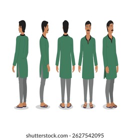 Indiano aldeia homem melhor personagem de desenho animado para vídeo de animação