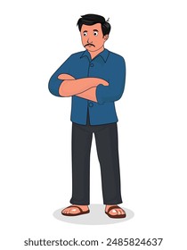 Indian village men cartoon character design for 2d animation