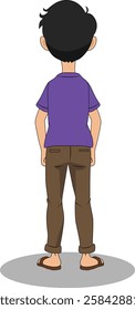 indian village men cartoon character design