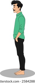indian village men cartoon character design