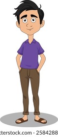 indian village men cartoon character design