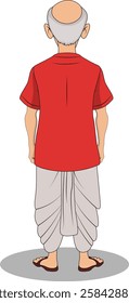 indian village men cartoon character design