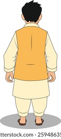 indian village men cartoon character design