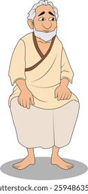 indian village men cartoon character design