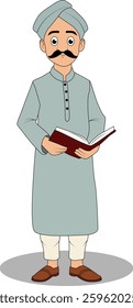 indian village men cartoon character design