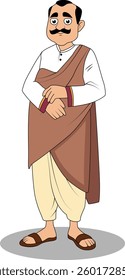 indian village men cartoon character design