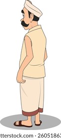indian village men cartoon character design