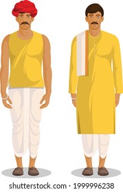 indian village men, Indian man in traditional clothing