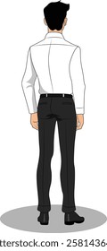 indian village men three quarter view cartoon character design