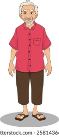 indian village men three quarter view cartoon character design