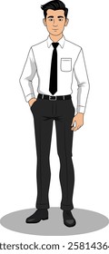 indian village men three quarter view cartoon character design