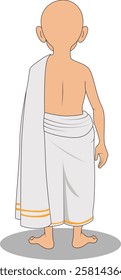 indian village men three quarter view cartoon character design