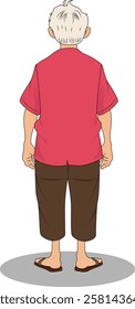 indian village men three quarter view cartoon character design