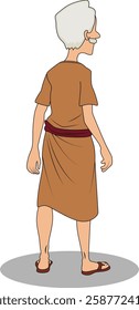 indian village men three quarter view cartoon character design