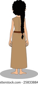 indian village woman cartoon character design