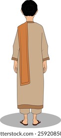 indian village woman cartoon character design