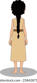 indian village womancartoon character design